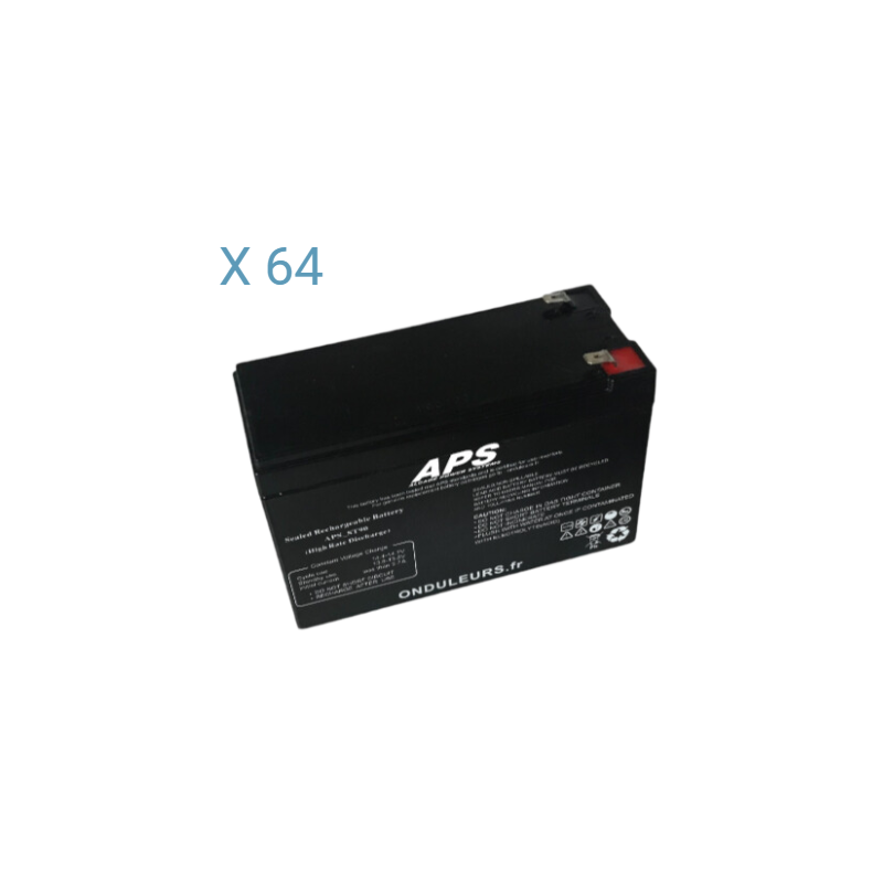 BATAPS27 - Kit batteries pour onduleur APS Memopower 6 kVA Triphasé avec autonomie de 38 min APSRT06K31-38