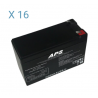 BATAPS42 - Kit batteries pour extension batteries d'onduleur APS Memopower 6 et 10 kVA Réf : APSRTEXB162009